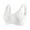 White _AB02, variant on Dwellite Sports Bras for Women Solid Color Push Up Cozy Ribbed Wireless Full Support Sports Solid Color Everyday Bra White 46