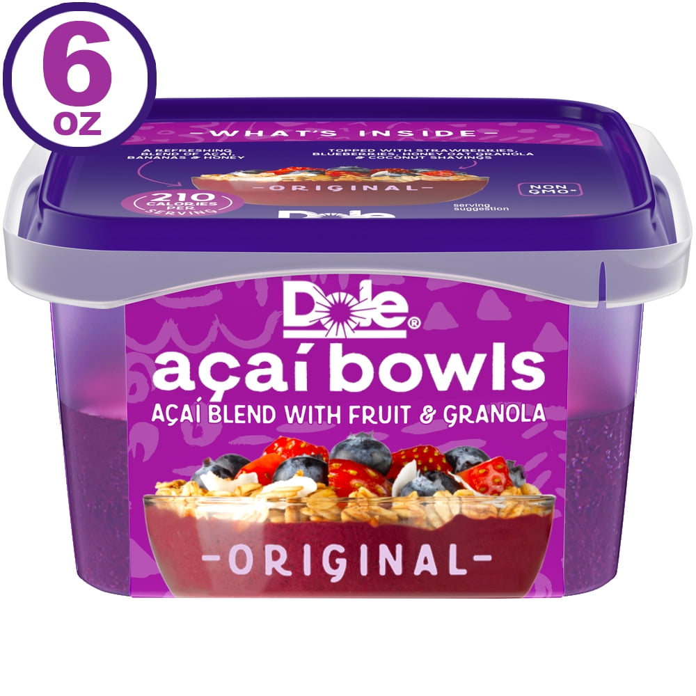 Dole Original Acai Bowl with Fruit and Granola, 20 oz Frozen Bowl ...