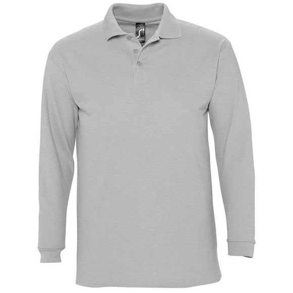 SOLS Mens Winter II Long Sleeve Pique Cotton Polo Shirt