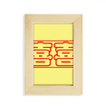 thumbnail image 1 of Wedding Celebrate Chinese Wish Words Xi Desktop Display Photo Frame Picture Art Painting 5x7 inch, 1 of 3