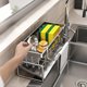 thumbnail image 5 of Escurridor de platos para fregadero | Escurridor inclinado para esponjas y paños de cocina | Organizador de encimera para utensilios y botellas de limpieza | Soporte metálico para jabón, 5 of 6