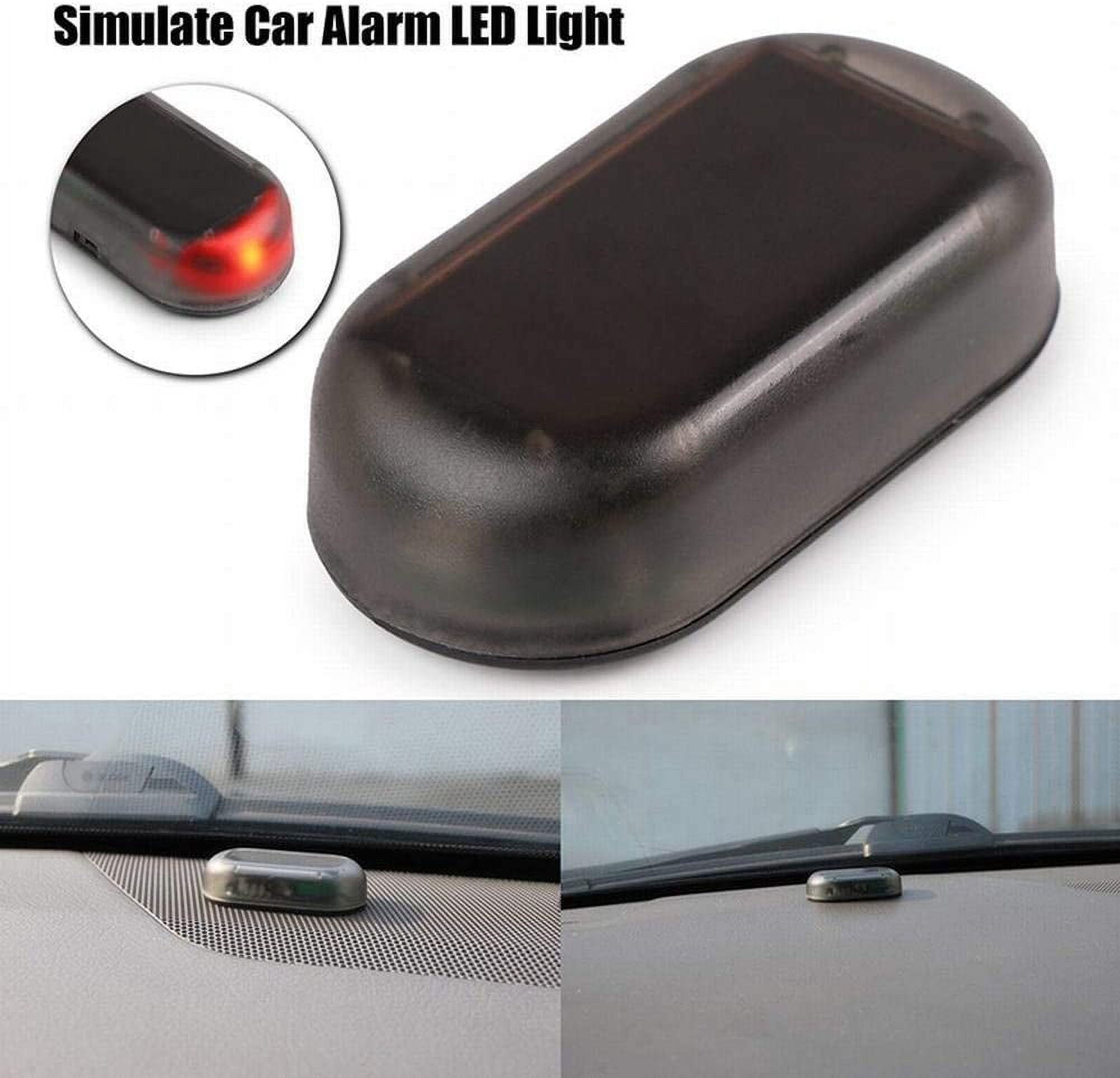 Car Alarm System, Solar Power Dummy Car Alarm LED Light Simulate Imitation Warning Anti Theft Flashing Light Car Alarm System Anti-theft System for Car Security System