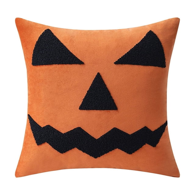 Fundas de almohada bordadas de Halloween para el hogar, sala de estar, sofá, decoración de ambiente festivo, fundas de cojines de la serie Halloween, compre 2 y obtenga 3