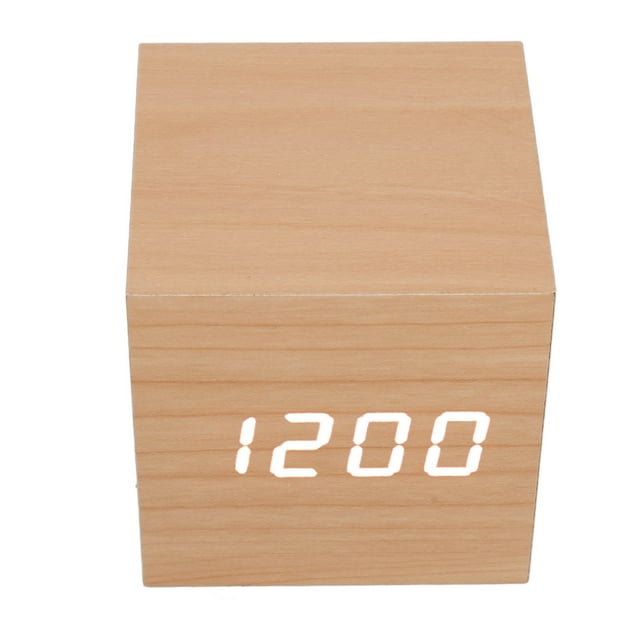 Mini reloj despertador, reloj de madera LED, reloj digital LED inteligente multifuncional, reloj de madera multifuncional diseñado a medida para la perfección