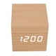 thumbnail image 3 of Reloj despertador digital LED de madera Jadeshay multifuncional Blanco, 3 of 8
