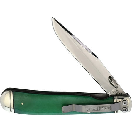 Rough Ryder Working Man Slip Joint Green Bone Folding 440 Stainless Knife 1957