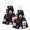 2PCS, variant on Skull Barber Shop Color Scissors Hanging Coral Fleece Hand Towel 2PCS , Super Absorbent Kitchen Towel Quick-Dry Dish Cloth