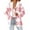 Pink, variant on Womens Plaid Shacket Jacket Long Sleeve Button Down Fleece Hooded Jackets Warm Coat Women Plaid Shirts