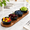 Black, variant on Black Ceramic 4-Piece Dip Serving Platter Set for Appetizers, Salsa, and Side Dishes