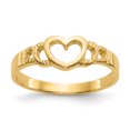 thumbnail image 1 of 14K Yellow Gold Heart Baby Ring, 1 of 2