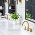 thumbnail image 2 of WOWOW 8 in. Widespread Double Handle Bathroom Faucet in Gold, 2 of 9