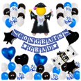 thumbnail image 2 of 2022 Graduation Fête Fournitures Inclu Félicitations Grad Bannière Photo Bannière Papier Fans Ballons, 2 of 2