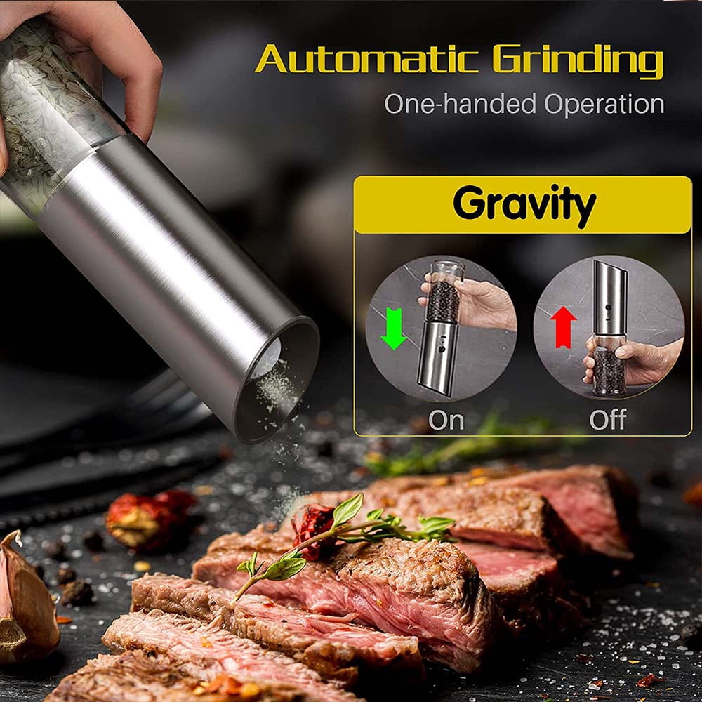 Electric Salt And Pepper Grinder Set USB Rechargeable Eletric Pepper Mill Shakers Automatic Spice Machine Kitchen Tool