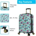 thumbnail image 7 of Betsey Johnson Designer 20 Inch Carry On - Expandable (ABS + PC) Hardside Luggage - Lightweight Durable Suitcase With 8-Rolling Spinner Wheels for Women, 7 of 7