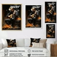 thumbnail image 4 of Designart "The Mariachis Orange and Black Mexican Art" Portrait Floater Framed Canvas Print, 4 of 7