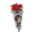 thumbnail image 3 of GUOOL Couronne de Noël en Forme de Goutte d'Eau pour Porte d'Entrée Décoration Maison Rouge, 3 of 9