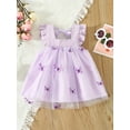 thumbnail image 2 of GXFC Infant Girls Summer 3D Butterfly Dress Newborn Girls Fly Sleeve Sling Tulle Princess Dress Casual One Piece Dress for Beach Party 6-24M, 2 of 9