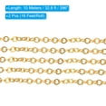 thumbnail image 3 of Cadena de Enlace Redonda de Cable sin Terminar Uxcell Total de 33 Pies, Trenzada de 3.5mm para Hacer Joyería, Dorada, 3 of 7