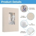 thumbnail image 3 of 2Pack Small Photo Album, 5x7 Linen Cover Picture Book Hold 52 Photos, Beige, 3 of 7