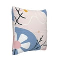 thumbnail image 3 of LNWH Modern Flower Art Design Throw Pillow Covers, Square Soft Linen Decorative Pillow Cases, 18"x18" Inch, 3 of 8