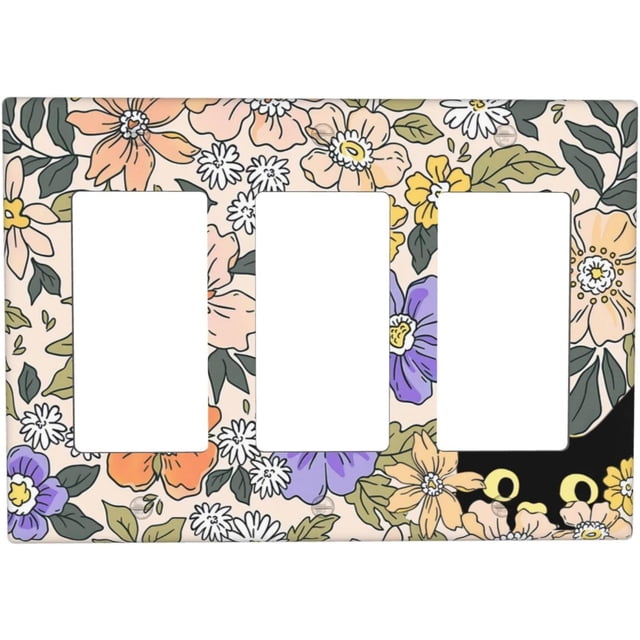 Light Switch Cover Cartoon Underwater Sea Animal Ocean Sea Turtle 2 Gang Wall Plate Double Light Switch Plate Toggle Decorative Outlet Covers Electrical Switchplate for Bathroom Nursery Decor