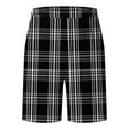 thumbnail image 3 of Men's Pajama Sets 2 Piece Lightweight Short Sleeve Sleepwear Adult Casual Shorts and Shirt Relaxed Fit Lounge Set Black XXL, 3 of 5