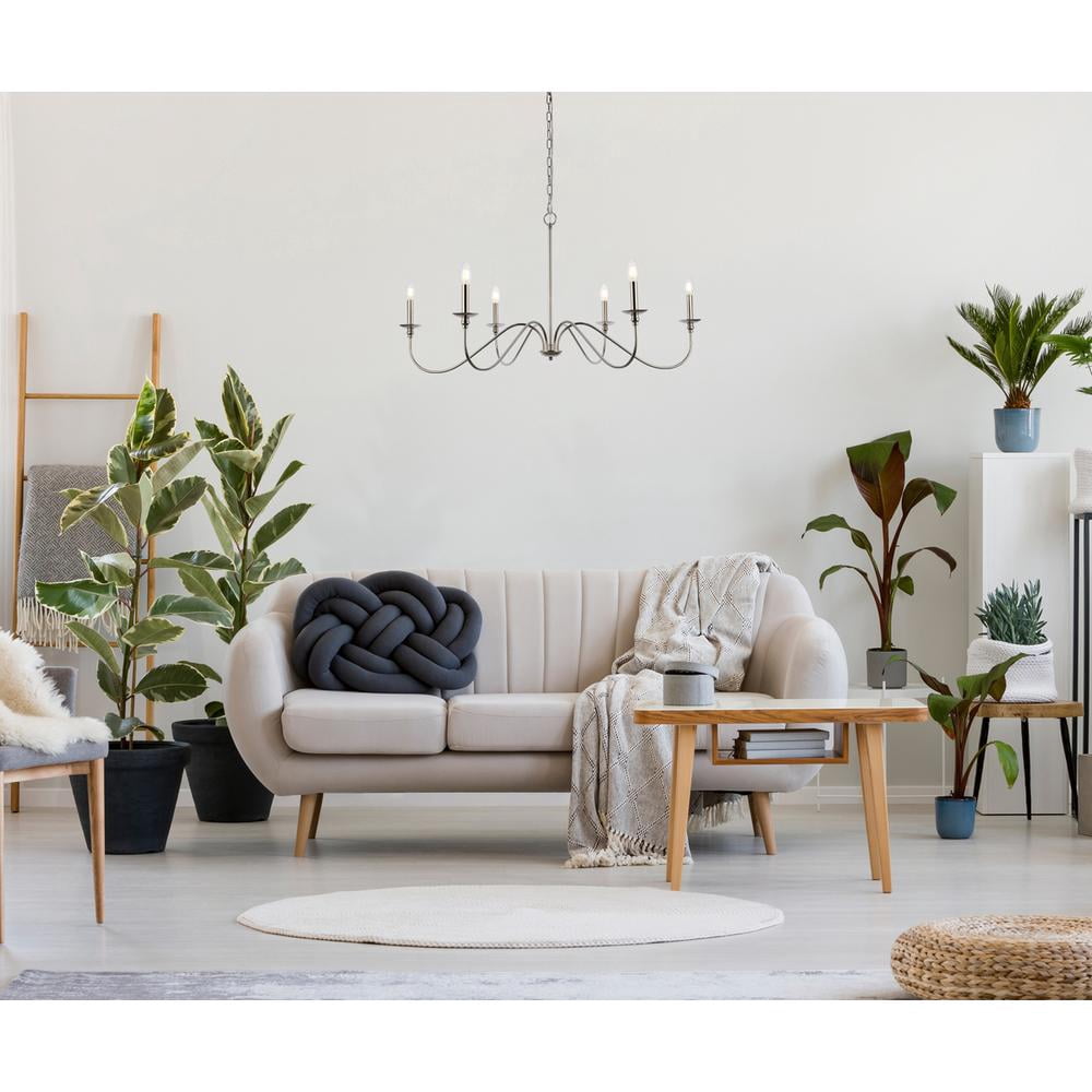 Rohan 42 inch chandelier in polished nickel