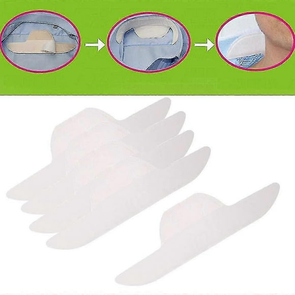 20-pack Disposable Neck Collar Sweat Pads, Collar Shirt Protector, Absorbent Collar Pads