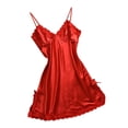 thumbnail image 4 of Camisón Mujer Verano Sin Manga Pijamas Cortos Damas Loungewear Elegante para 2XL Hugo Ropa de dormir con cuello de pico para mujer, 4 of 7
