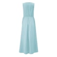 thumbnail image 3 of Ketyyh-chn99 Robes Grande Taille pour Femmes Grande Taille Robe Évasée à Fleurs Manches Longues Robe Longue Confortable Vert,2TG, 3 of 5