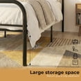 thumbnail image 5 of edx Queen Size Classic Metal Platform Bed Frame with Headboard, Heavy Duty Steel with Under Bed Storage, No Box Spring Needed, 5 of 7