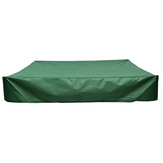 Injueey Cuadrado Oxford Green Sandbox Arenero Cubierta a prueba de polvo Impermeable con cordón Cubiertas para muebles de jardín verde 120 * 120cm Injueey TO0742-04B