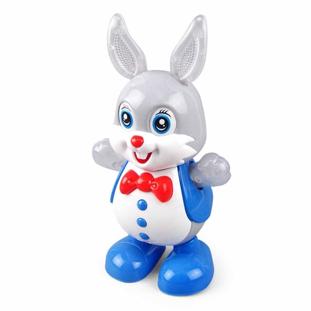 Electric Musical Dancing Rabbit Ornament Toy Creative Early Learning Preschool Dancing Walking Toy for Kids Familes Christmas Gifts