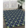 thumbnail image 2 of Ahgly Company Indoor Square Patterned Night Blue Area Rugs, 3' Square, 2 of 6