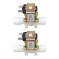 thumbnail image 1 of 2X 12 V 1/2 Pulgada N / C Valvula Solenoide Electrica de Plastico Aire de Agua Magnetico Normalmente Cerrado, 1 of 8
