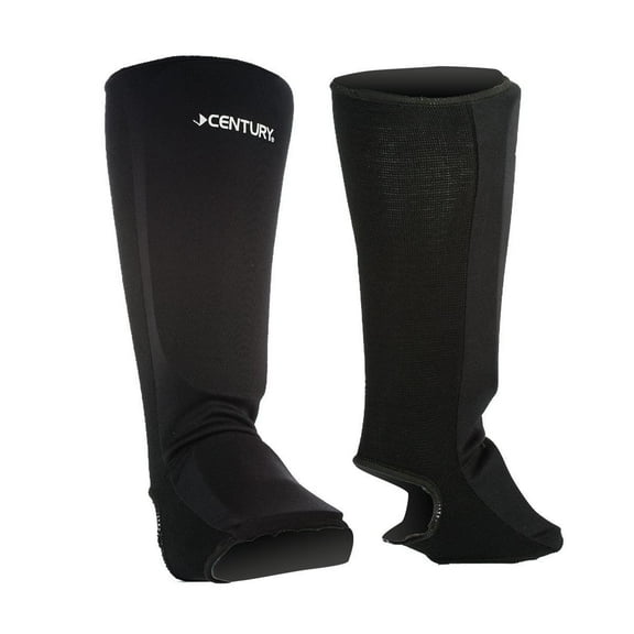 Century Martial Arts Cloth Light-Impact Training Shin Insteps - Black