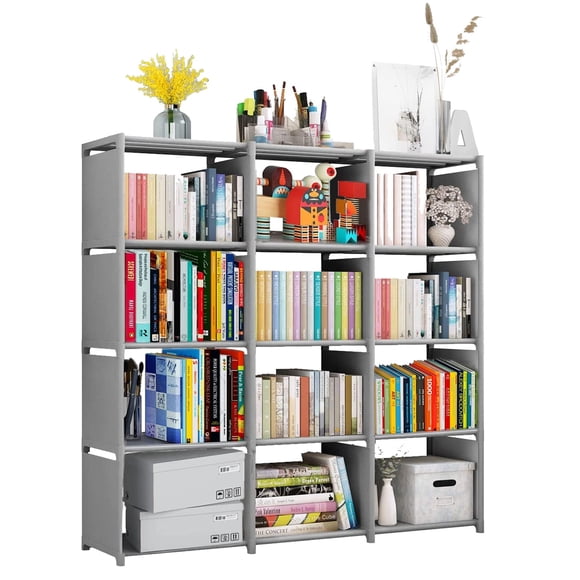 SOZOMO Estante Organizador Multiusos Libros,12 Cubos Estantería de Almacenamiento,Librero Organizador,Organizadores de Armario,Estantería Modular,para Juguetes,Libros,Ropa,Mueble