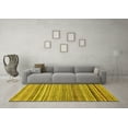 thumbnail image 3 of Ahgly Company Machine Washable Indoor Rectangle Abstract Yellow Modern Area Rugs, 6' x 9', 3 of 4