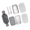 thumbnail image 3 of Bento Box With Chopsticks And Spoon Double Layers Lunch Container 304 Stainless Steel Added Water Insulation Lunch Box Sealed  Keeping Box For Adult Work, 3 of 8