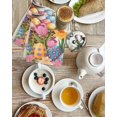 thumbnail image 4 of Easter Bunny Kitchen Dish Towels for Drying Dishes Set of 4, Colorful Eggs Spring Tulips Flower Vintage Waffle Weave Microfiber Hand Tea Bathroom Towels Quick Dry & Absorbent Towel 15.7x23.6, 4 of 7