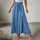 thumbnail image 4 of Pantalones anchos plisados de cintura alta sueltos informales con lazo de verano para mujer a la moda Fridja alkflakhf33081, 4 of 6