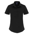 thumbnail image 1 of Premier Womens Cotton Poplin Stretch Short-Sleeved Shirt, 1 of 4