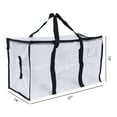 thumbnail image 2 of REGALWOVEN 4 Packs Clothes Storage,Foldable Storage Bags,Moving Bags for Organizing Bedroom,Closet Organizers and Storage with Handles Clear 27*14*15in, 2 of 7