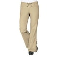 thumbnail image 3 of Maevn Core Women's Y-Neck Mock Wrap Top & Flare Leg Pant Scrub Set, 3 of 5