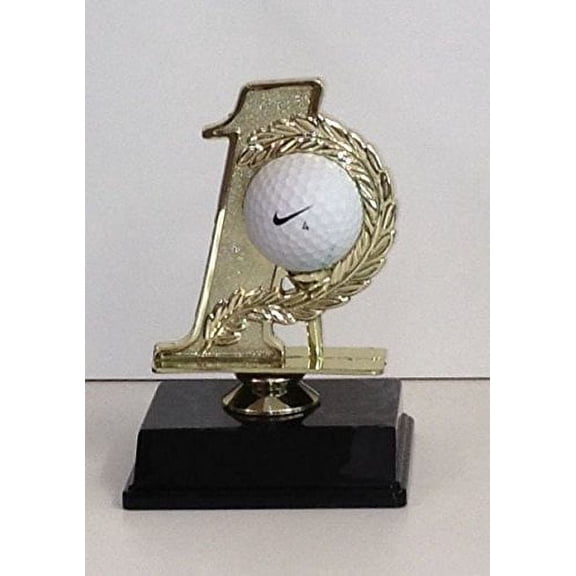 Golf Ball Personalized Hole in One #1 Display Stand - Holder - Free No Limit Engraved Name Plate
