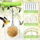 thumbnail image 2 of 6 Comederos de Bolas para Pájaros, Comederos de Bolas de para Pájaros, Comederos de Pájaros Colgantes de Metal con , Comedero de Bolas de Redondo Dorado, 2 of 5