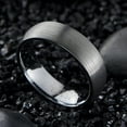 thumbnail image 3 of 7mm Silver Tungsten Rings for Men Brushed Finish Dome Band Size 6-14, 3 of 4