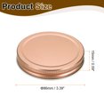 thumbnail image 2 of 12pcs Mason Jar Lids 3.39" Tinplate Leak-proof Mason Canning Covers, Rose Gold, 2 of 7
