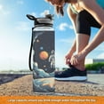 thumbnail image 6 of Astronaut Space Universe 32oz Water Bottles with Straw Tritan Leakproof Sports Bottle BPA Free Clear for Fitness Gym Swimming Cycling, 6 of 7