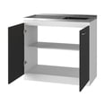 thumbnail image 2 of Miekor Furniture Oklahoma Utility Sink, Double Door Cabinet, Stainless Steel Countertop 0033, 2 of 7